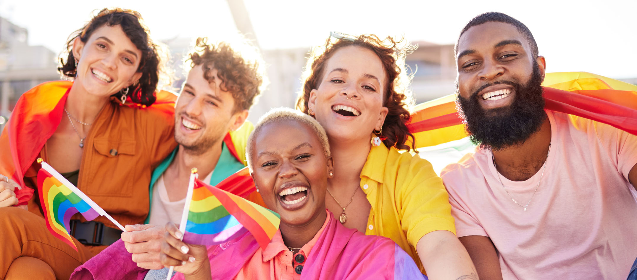 People celebrating pride